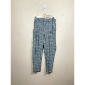 Balossa Womens Plaid Straight Leg Tapered Pants 12 Gray Preppy Academia Career